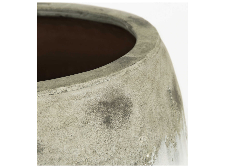Zentique - Distressed White Vase - 14A121
