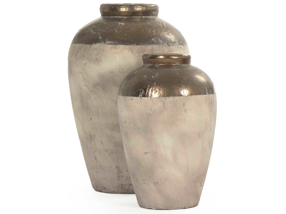 Zentique - Gilded Top 16'' Wide Vase - 4871L A773A - GreatFurnitureDeal
