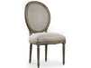 Zentique - Medallion Limed Grey Oak Side Dining Chair - B004 Cane E272 A003 - GreatFurnitureDeal