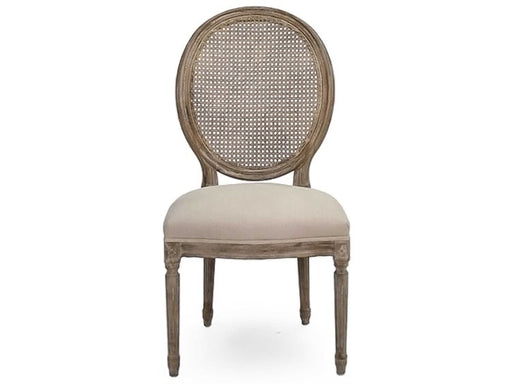 Zentique - Medallion Limed Grey Oak Side Dining Chair - B004 Cane E272 A003 - GreatFurnitureDeal