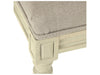 Zentique - Lille Natural Linen Accent Bench without Nailhead - B014 309 A003 w/o Nailhead - GreatFurnitureDeal