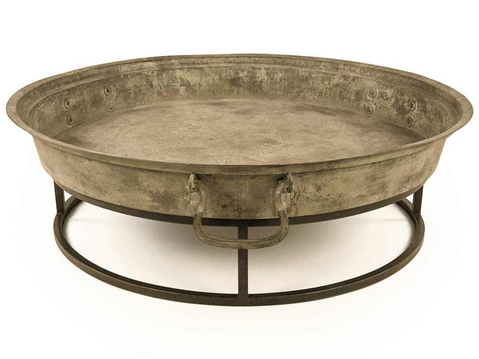Zentique - Distressed Rustic Bronze 42'' Wide Round Coffee Table - CCINC020B - GreatFurnitureDeal