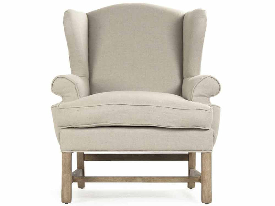 Zentique - Fabien Natural Linen Accent Chair - CF090 E272 A003 - GreatFurnitureDeal