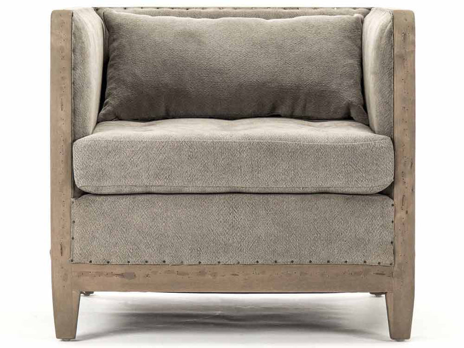 Zentique - Vert Green Moss Linen Accent Chair - CF223-1 513 C064/AID010 - GreatFurnitureDeal