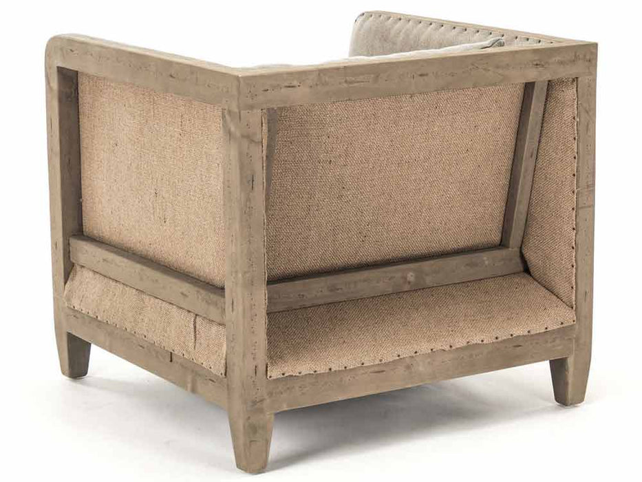 Zentique - Vert Green Moss Linen Accent Chair - CF223-1 513 C064/AID010 - GreatFurnitureDeal