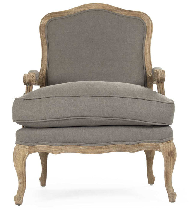 Zentique - Bastille Grey Linen Accent Chair - CFH004 E272 A048 - GreatFurnitureDeal