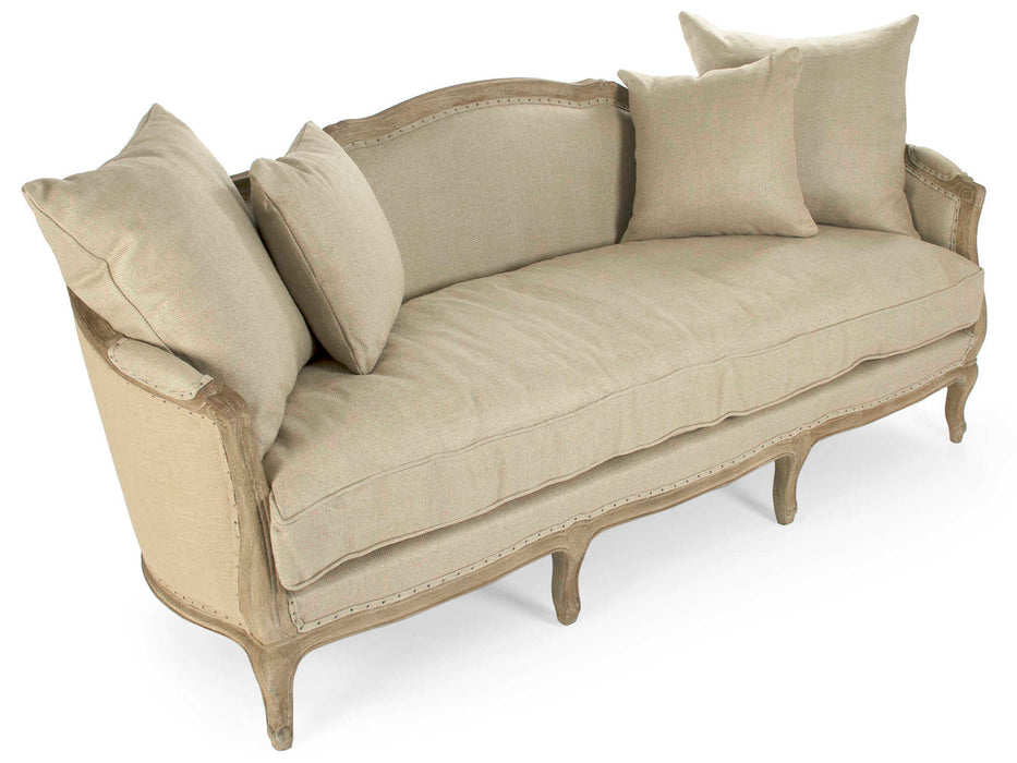 Zentique - Maison Hemp Linen / Jute Sofa Couch - CFH007-3 E272 Jute H009 - GreatFurnitureDeal