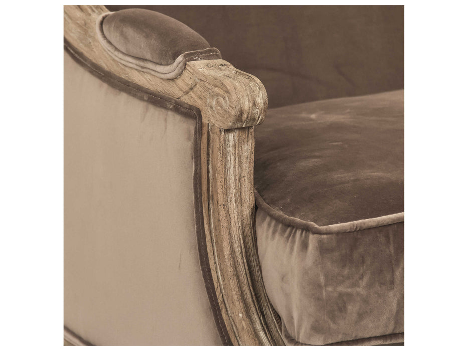 Zentique - Maison Brown Velvet Sofa Couch - CFH007-3 E272 V011