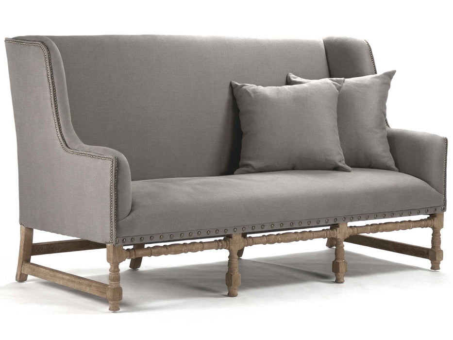 Zentique - Aubert Grey Linen Loveseat Sofa - CFH010-3 E272 A048 - GreatFurnitureDeal