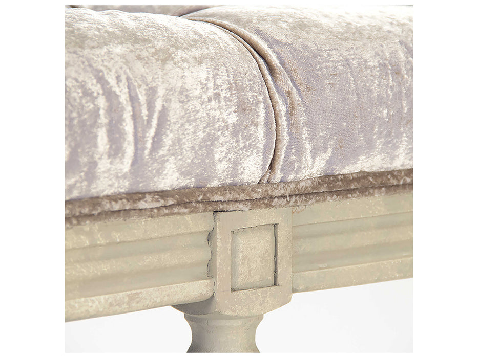 Zentique - Louis Crushed Champagne Velvet Accent Bench - CFH034-3 309 A - GreatFurnitureDeal