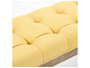 Zentique - Louis Yellow Linen Accent Bench - CFH034-3 E272 J - GreatFurnitureDeal