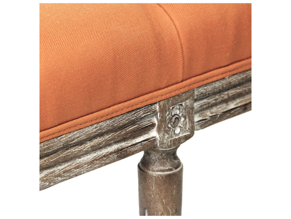 Zentique - Louis Orange Linen Accent Bench - CFH034-3 E272 S
