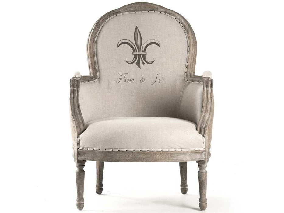Zentique - Lance Natural Linen Accent Chair - CFH185 E272 #5 Burlap