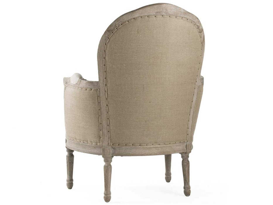 Zentique - Lance Natural Linen Accent Chair - CFH185 E272 #5 Burlap - GreatFurnitureDeal