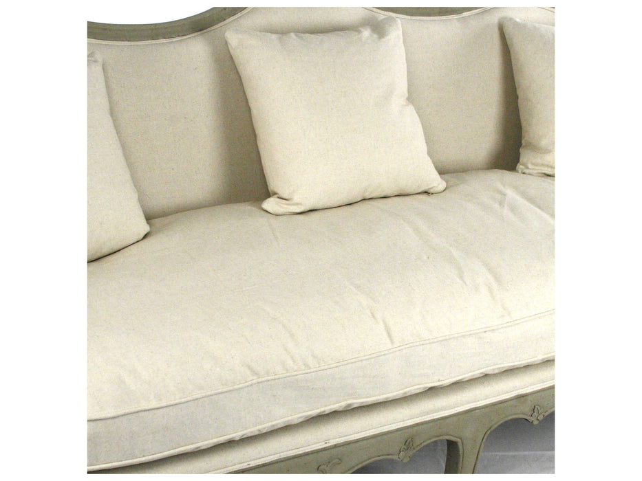 Zentique - Adele Off-White Cotton Loveseat Sofa - CFH198-3 432 C020 - GreatFurnitureDeal