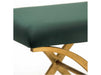 Zentique - Amara Green Velvet Accent Bench - CFH430 E272 V093 - GreatFurnitureDeal