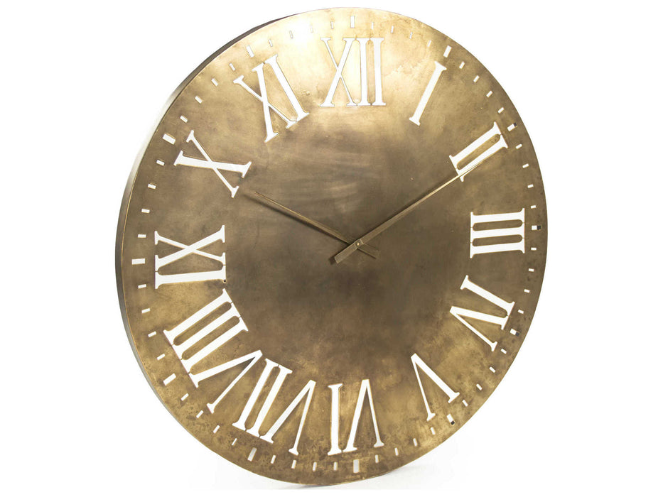 Zentique - Distressed Gold Laure Wall Clock - EZT160170 - GreatFurnitureDeal
