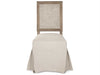 Zentique - Louis Natural Linen / Cane / Limed Grey Side Dining Chair - FC010-4-Cane E272 A003 skirt - GreatFurnitureDeal