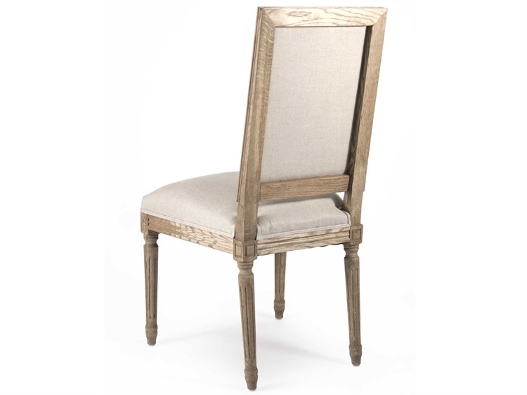 Zentique - Louis Natural Linen / Natural Oak Side Dining Chair - FC010-4 E255 A003