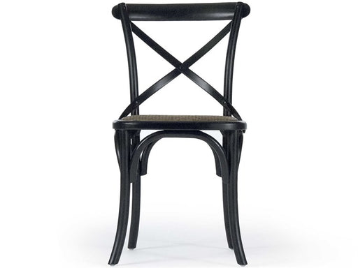 Zentique - Parisienne Black Birch / Brown Side Dining Chair - SET OF 2 - FC035 301-1 Brown Seat - GreatFurnitureDeal