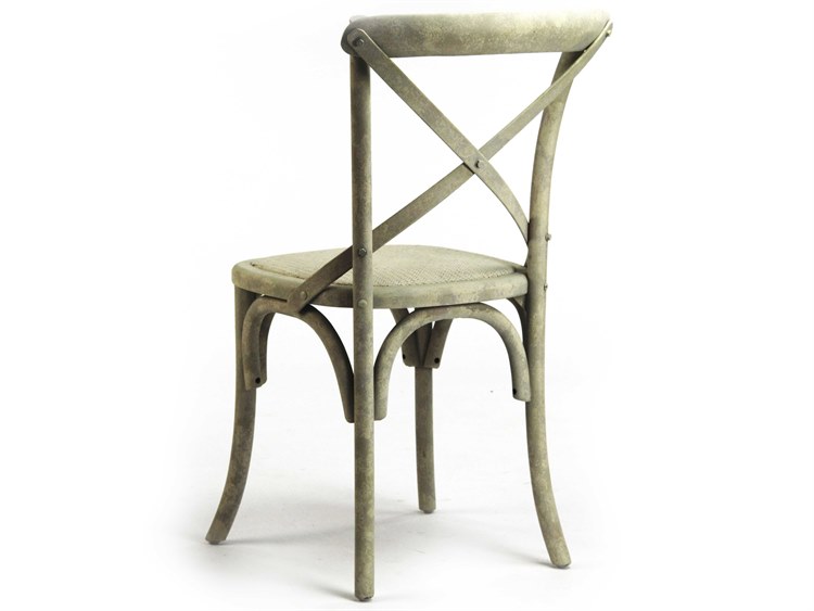 Zentique - Parisienne Distressed Ivory Birch Side Dining Chair - SET OF 2 - FC035 309