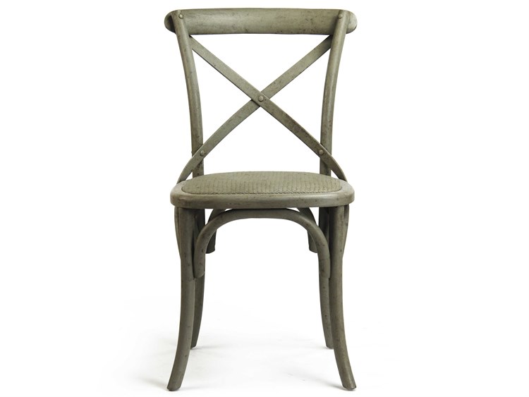 Zentique - Parisienne Faux Olive Green Birch Side Dining Chair - SET OF 2 - FC035 432 - GreatFurnitureDeal