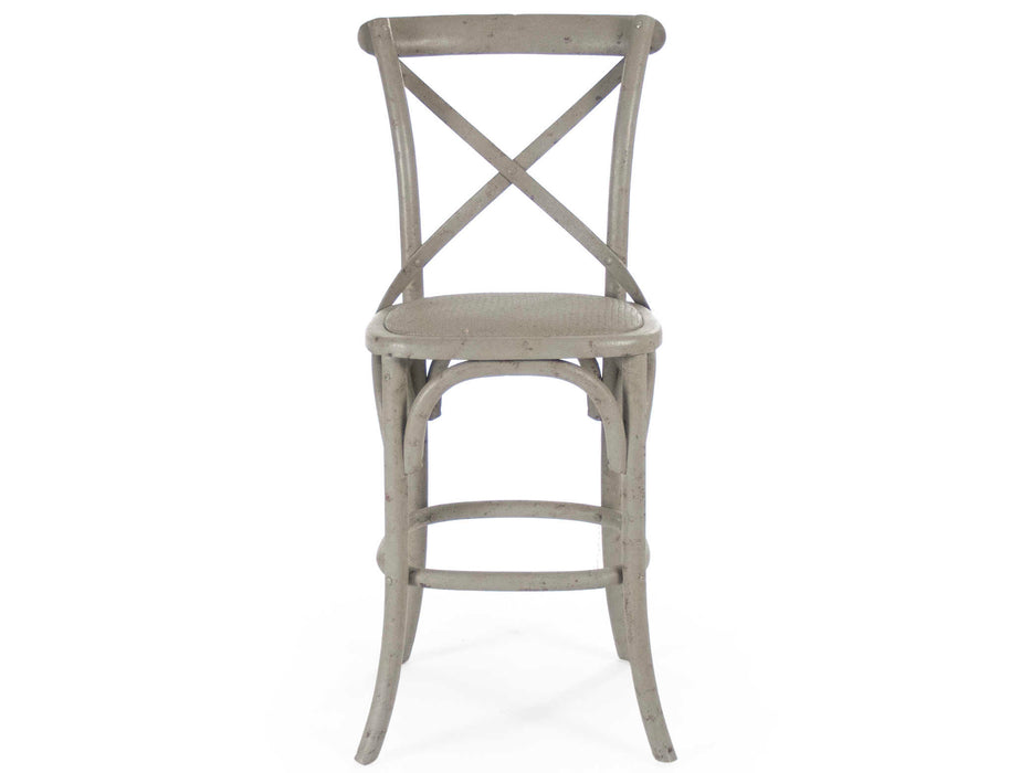 Zentique - Parisienne Faux Olive Green Birch Side Counter Height Stool - FC035 Counter 432