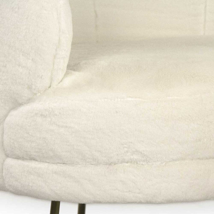 Zentique - White Faux Accent Chair - GH002-RW