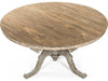 Zentique - Provence Natural / Distressed Grey 62'' Wide Round Dining Table - ZENLI-S8-25-01 - GreatFurnitureDeal