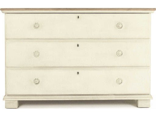 Zentique - Bill Dry Natural / Antique Off-White Three-Drawer Single Dresser - LI-SH12-24-38 Off-White - GreatFurnitureDeal