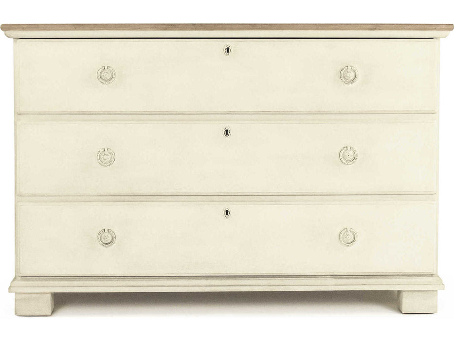 Zentique - Bill Dry Natural / Antique Off-White Three-Drawer Single Dresser - LI-SH12-24-38 Off-White
