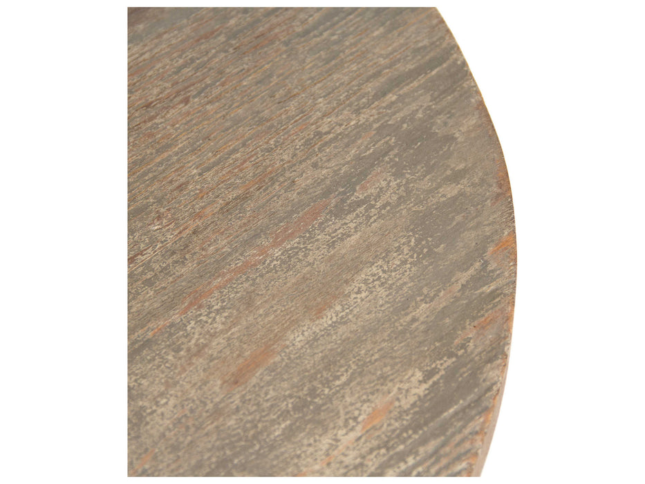 Zentique - Esme Distressed Moss Grey 23'' Wide Round Pedestal Table - LI-SH14-13-117