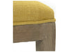 Zentique - Lorand Yellow Raw Silk Accent Bench - LI-SH14-18-130 Yellow - GreatFurnitureDeal
