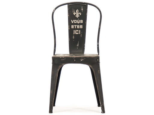 Zentique - Christelle Antique Black Side Dining Chair - SET OF 2 - PC023 - GreatFurnitureDeal