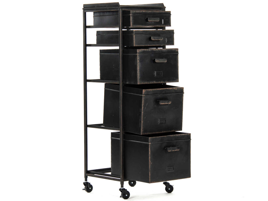 Zentique - Dora Antique Black File Cabinet - PC048 - GreatFurnitureDeal