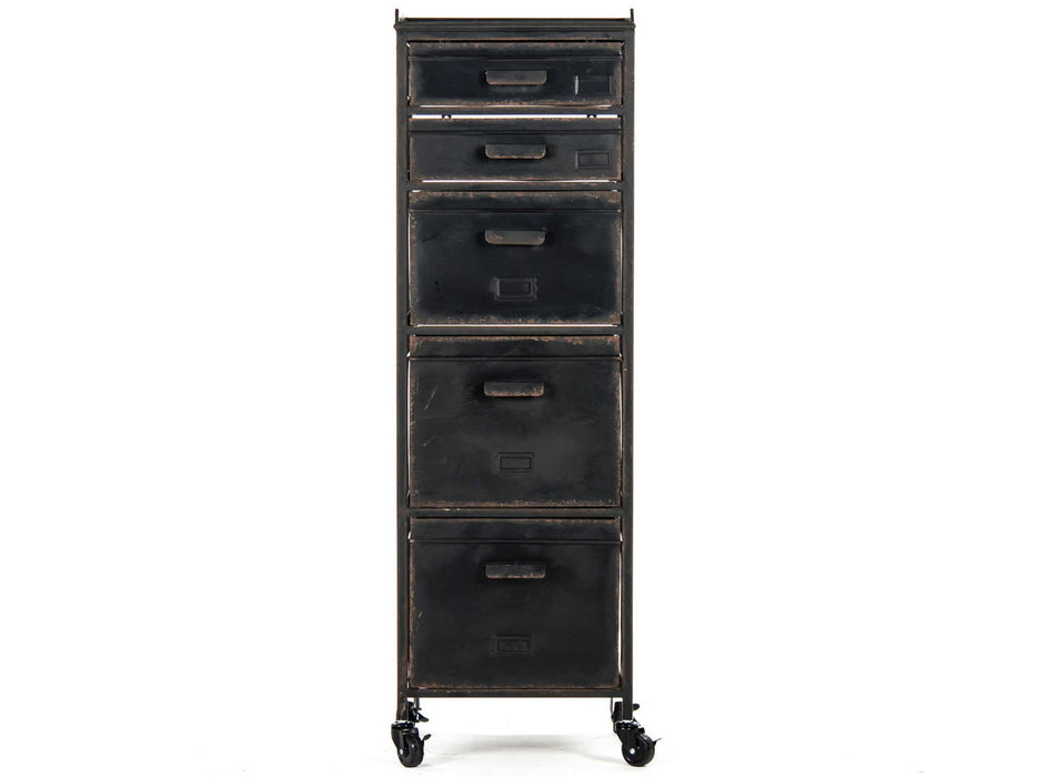 Zentique - Dora Antique Black File Cabinet - PC048 - GreatFurnitureDeal