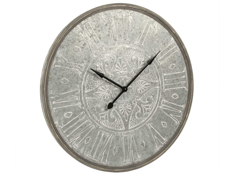 Zentique - Washed Grey Wall Clock - PC097 - GreatFurnitureDeal