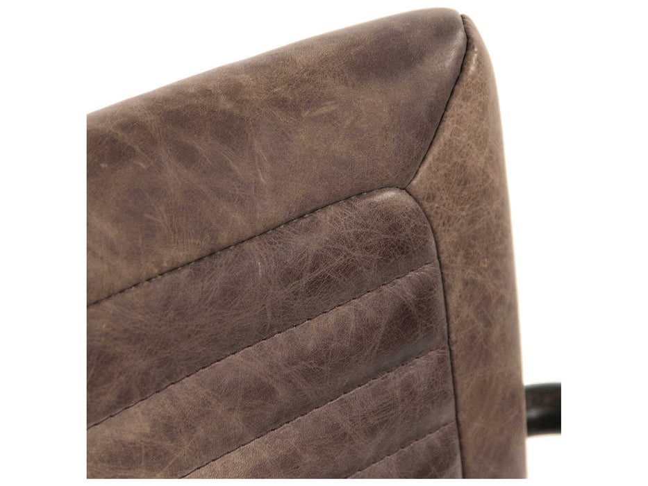 Zentique - Petra Grained Brown Leather Computer Chair - PF7175C