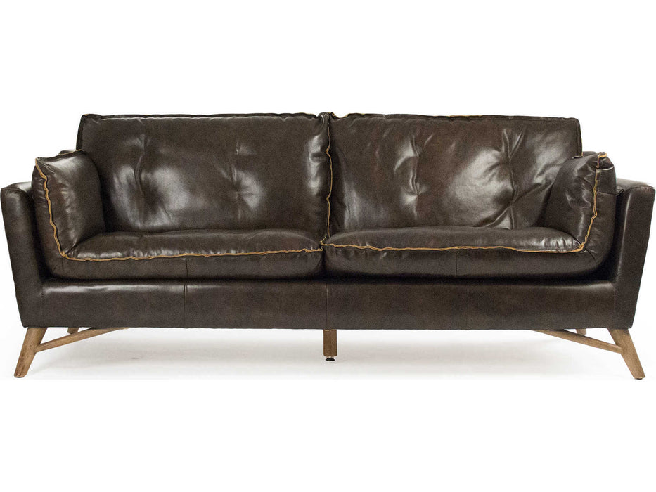 Zentique -Juste Dark Brown Sofa Couch - S0062-3 - GreatFurnitureDeal