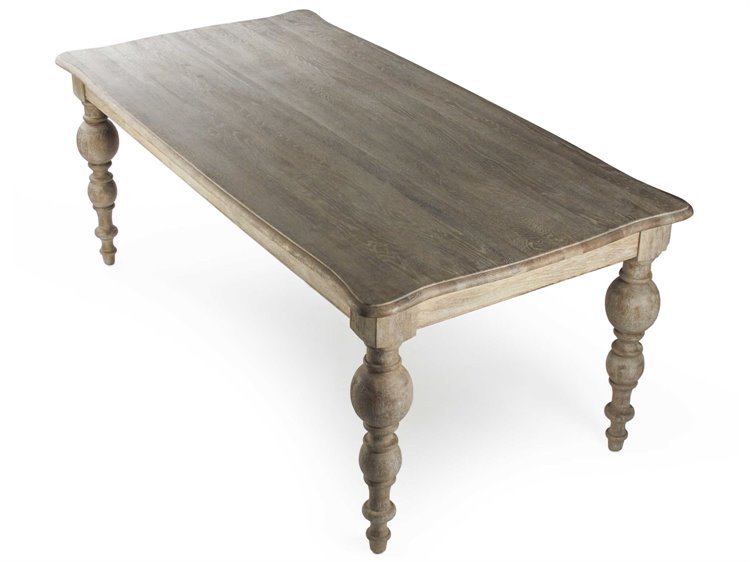 Zentique - Felicia Limed Gray Oak 79'' Wide Rectangular Dining Table -  T015 E272 298 - GreatFurnitureDeal