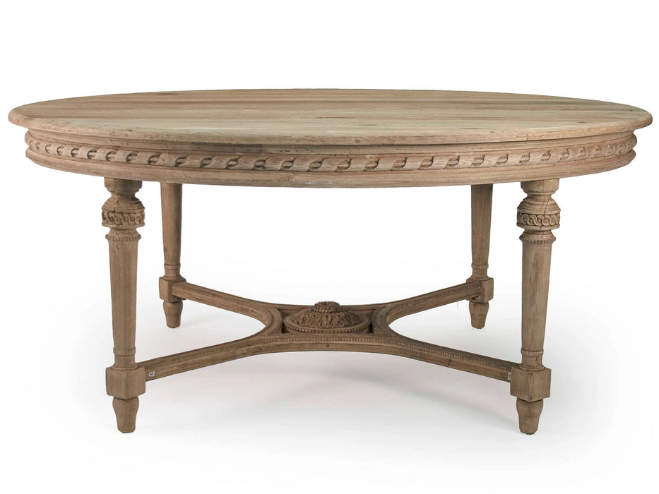 Zentique - Houston Dry Natural Elm 70'' Wide Round Dining Table - ZENLI-S9-25-15