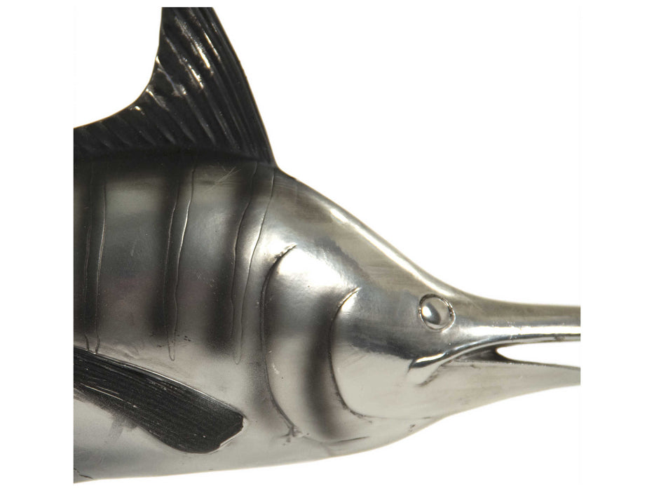 Zentique - Silver / Black Marlin Sculpture - TMA4017912