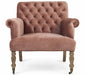 Zentique - Lorraine Rose Velvet Rolling Accent Chair - ZEN026 E272 V069 - GreatFurnitureDeal