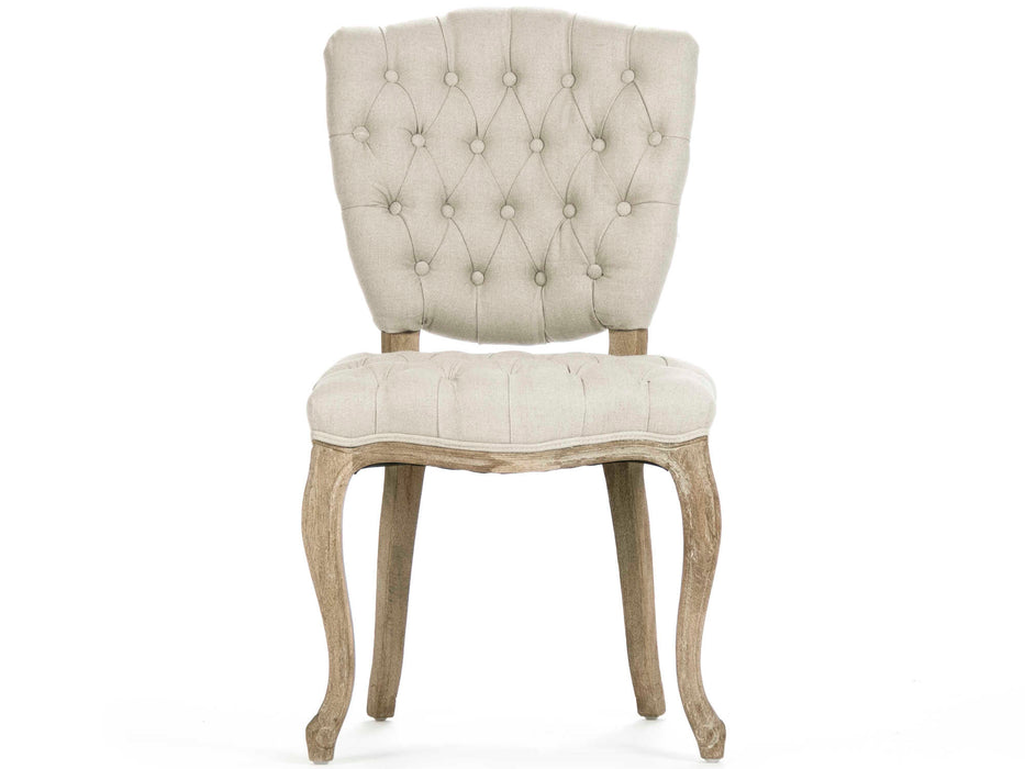 Zentique - Piaf Natural Linen Side Dining Chair - ZEN027 E272 A003
