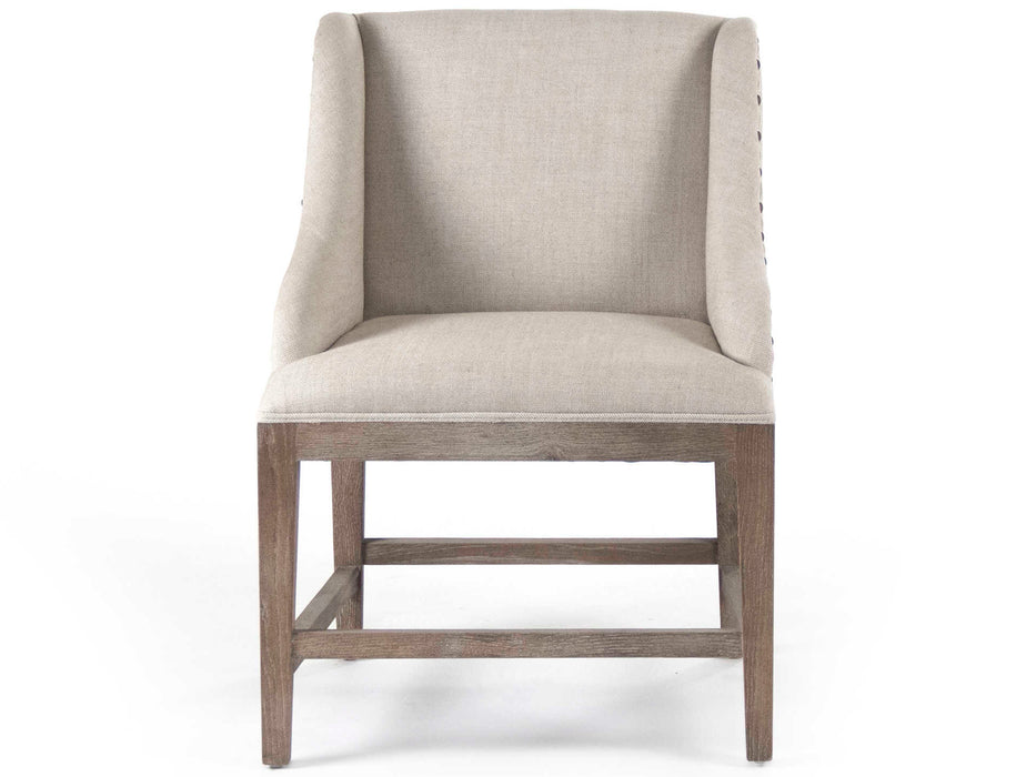 Zentique - Connor Linen / Cotton Arm Dining Chair - ZEN102