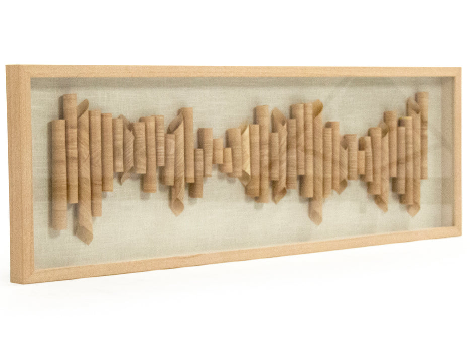 Zentique - 48'' Wide Furled Wood Abstract Paper Shadow Box -  ZEN22079A