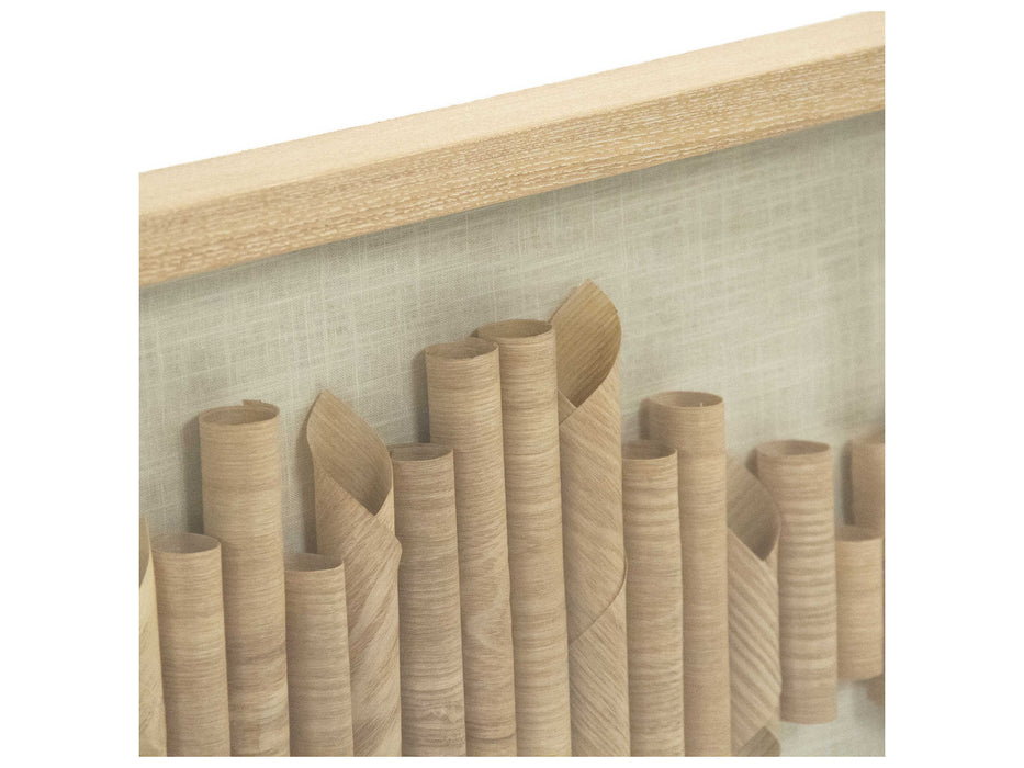 Zentique - 48'' Wide Furled Wood Abstract Paper Shadow Box -  ZEN22079A - GreatFurnitureDeal