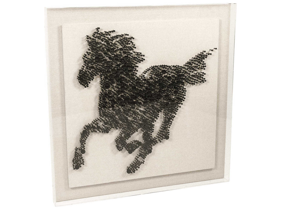 Zentique - Abstract Mosaic Horse Shadow Box- ZEN35347