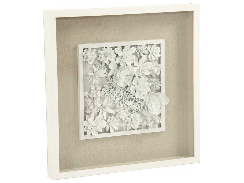 Zentique - Abstract Ceramic Botanical Shadow Box - ZEN39975B - GreatFurnitureDeal
