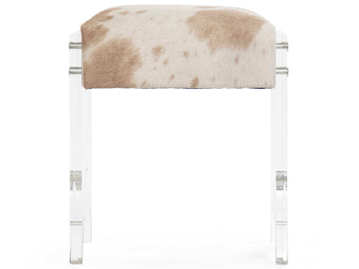 Zentique - Lars Tan / White Spotted Cowhide Accent Stool - ZF028 - GreatFurnitureDeal